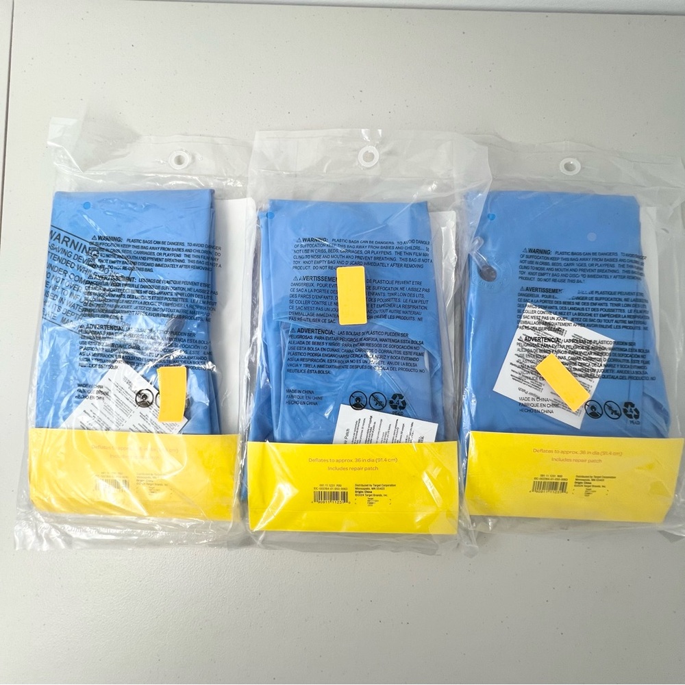 Lot Of 3 New Sun Squad Inflatable 31” Swim Tube Pineapples and Cherries Print - Picture 3 of 5